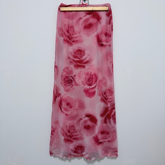 Urban Outfitter Floral Pink Maxi Skirt - Picture 2 of 3